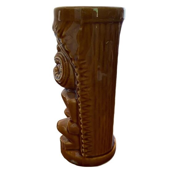 Vintage Orchids Of Hawaii Brown Tiki Mug - Picture 2 of 6